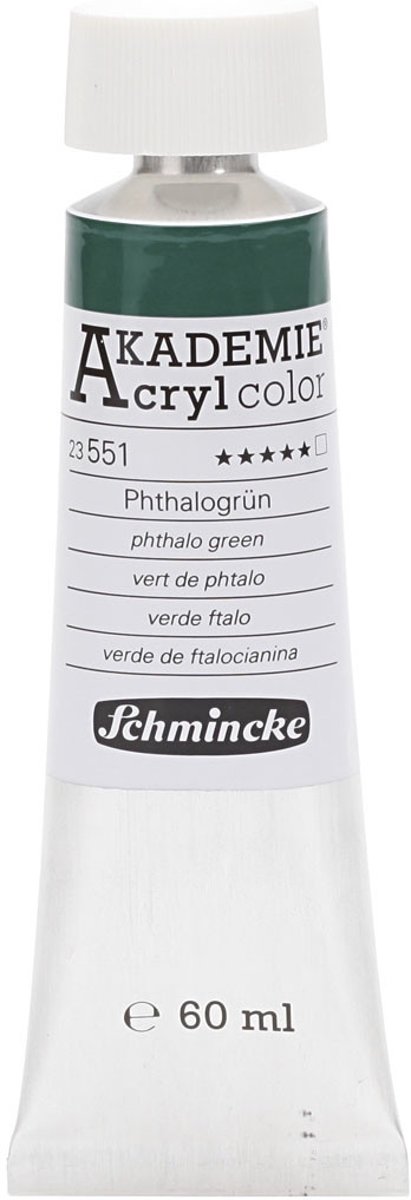 Schmincke AKADEMIE® Acryl color , phthalo green (551), transparent, , 60ml [HOB-318750]